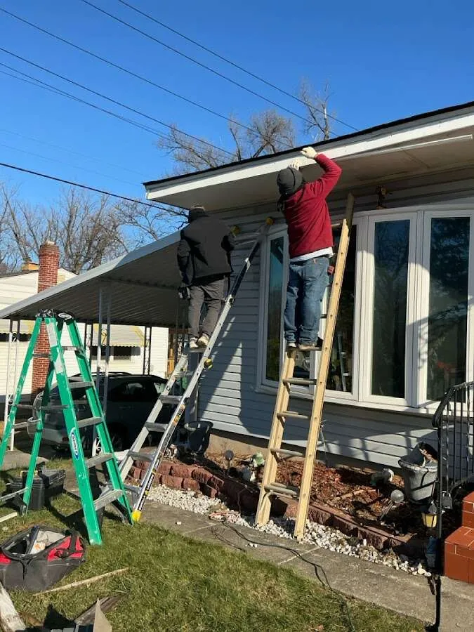 Restoration crew performing exterior repair in Spanaway